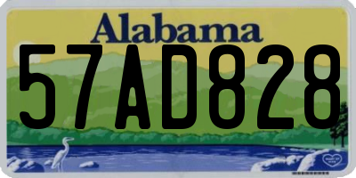 AL license plate 57AD828
