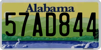 AL license plate 57AD844