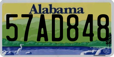 AL license plate 57AD848