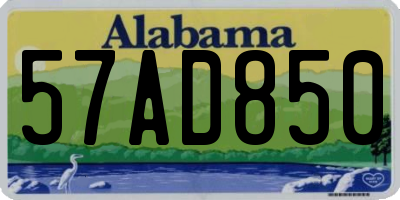 AL license plate 57AD850