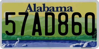 AL license plate 57AD860
