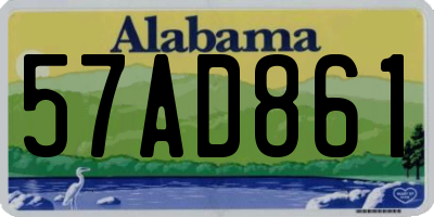 AL license plate 57AD861