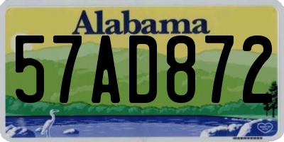 AL license plate 57AD872