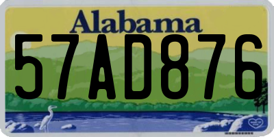 AL license plate 57AD876
