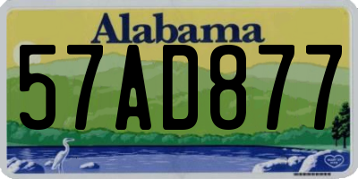 AL license plate 57AD877