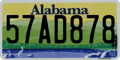 AL license plate 57AD878