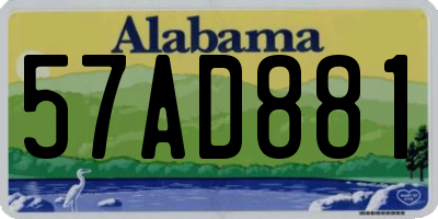 AL license plate 57AD881