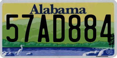 AL license plate 57AD884