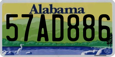 AL license plate 57AD886