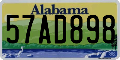 AL license plate 57AD898