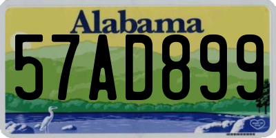 AL license plate 57AD899