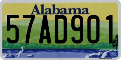 AL license plate 57AD901