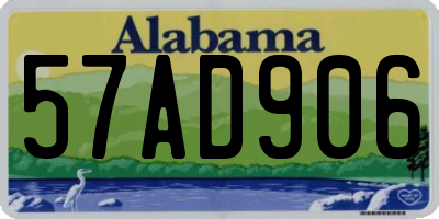 AL license plate 57AD906