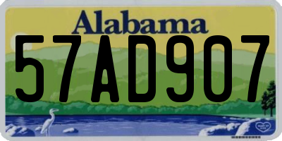 AL license plate 57AD907