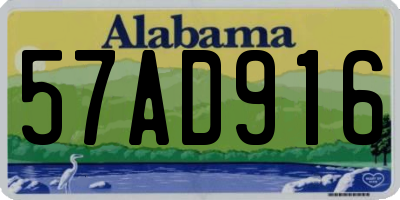 AL license plate 57AD916