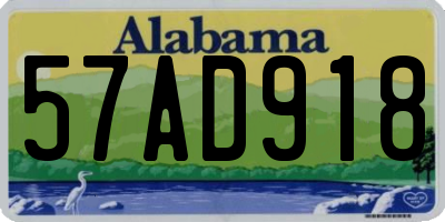 AL license plate 57AD918