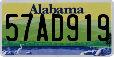 AL license plate 57AD919