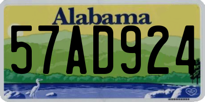 AL license plate 57AD924