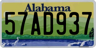 AL license plate 57AD937