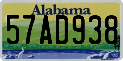 AL license plate 57AD938