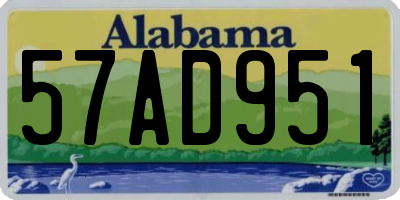 AL license plate 57AD951