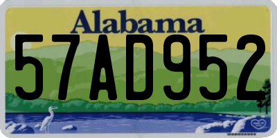 AL license plate 57AD952
