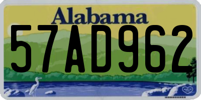 AL license plate 57AD962