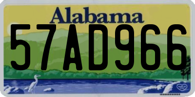AL license plate 57AD966