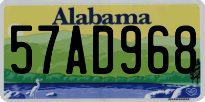 AL license plate 57AD968