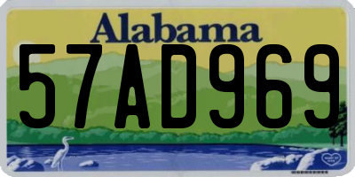 AL license plate 57AD969