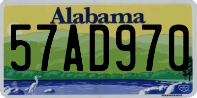 AL license plate 57AD970