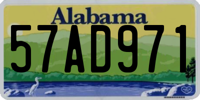 AL license plate 57AD971