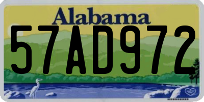 AL license plate 57AD972