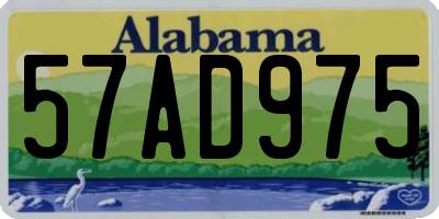 AL license plate 57AD975