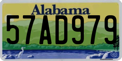 AL license plate 57AD979