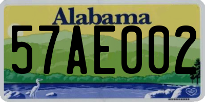 AL license plate 57AE002