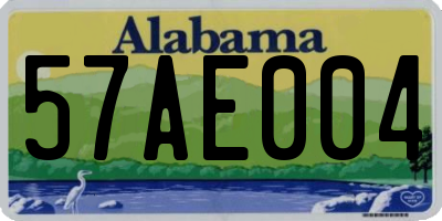 AL license plate 57AE004