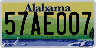 AL license plate 57AE007