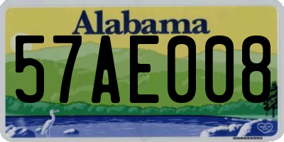 AL license plate 57AE008