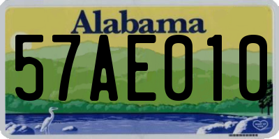 AL license plate 57AE010