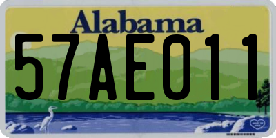 AL license plate 57AE011