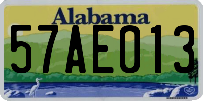 AL license plate 57AE013