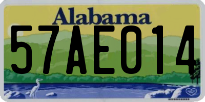 AL license plate 57AE014