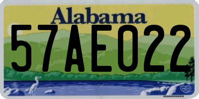 AL license plate 57AE022