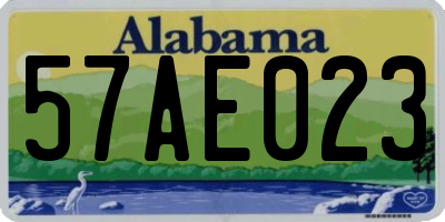 AL license plate 57AE023