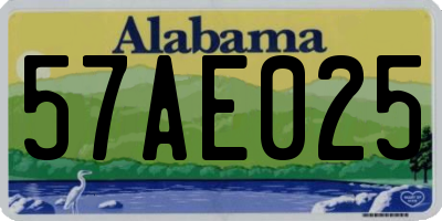 AL license plate 57AE025