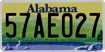 AL license plate 57AE027