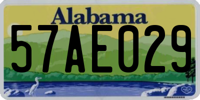 AL license plate 57AE029