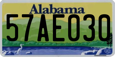 AL license plate 57AE030