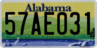 AL license plate 57AE031